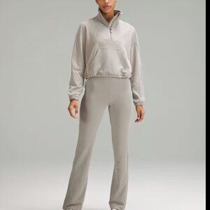 Lululemon Brushed Softstreme Ribbed Half Zip Riverstone Size 12